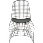 Sculptural Stainless Steel Wire Chair Series, Swerve Dining Chair