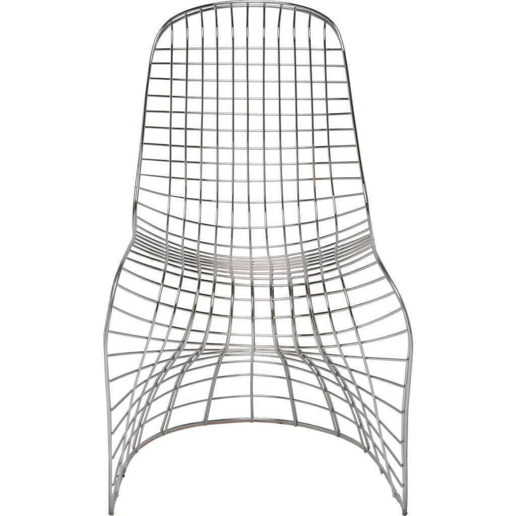 Sculptural Stainless Steel Wire Chair Series, Swerve Dining Chair Secondary image
