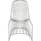 Sculptural Stainless Steel Wire Chair Series, Swerve Dining Chair