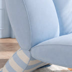 Sculptural Striped Velvet Accent Chair for Small Reading Corners