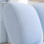 Sculptural Striped Velvet Accent Chair for Small Reading Corners