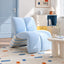 Sculptural Striped Velvet Accent Chair for Small Reading Corners Main Product Image