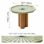 Sculptural Tiered Coffee Table Set in Green Stone and White Oak