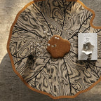 Sculptural Tiered Coffee Table Set with Petal Top and Oak Base