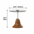 Sculptural Tiered Coffee Table Set with Petal Top and Oak Base