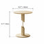 Sculptural Travertine Side Table Series with Dual-Circle Base and Soft Organic Lines Dimensions