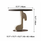 Sculptural Two-Piece Coffee Table Set with Glass Inlay and Side Table