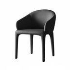 Sculptural Upholstered Dining Chair Series with Curved Arms and Slender Legs