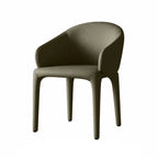 Sculptural Upholstered Dining Chair Series with Curved Arms and Slender Legs