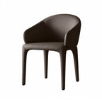 Sculptural Upholstered Dining Chair Series with Curved Arms and Slender Legs