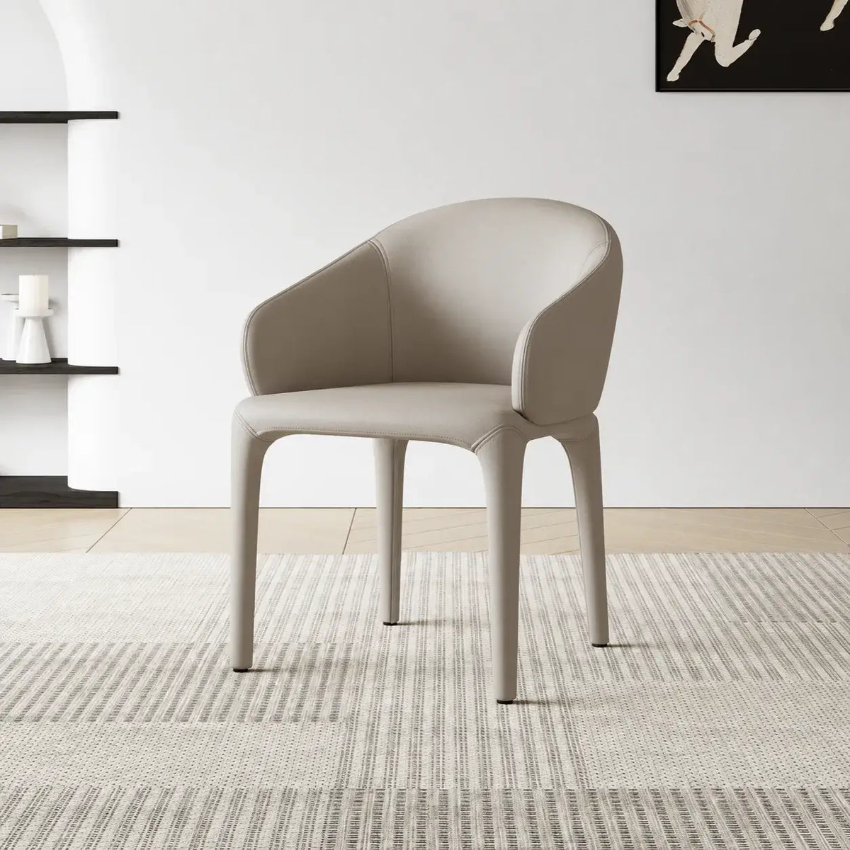 Sculptural Upholstered Dining Chair Series with Curved Arms and Slender Legs Main Product Image Hauptbild