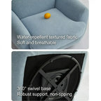 Sculptural Velvet Accent Chair With Swivel Base and Embrace Comfort