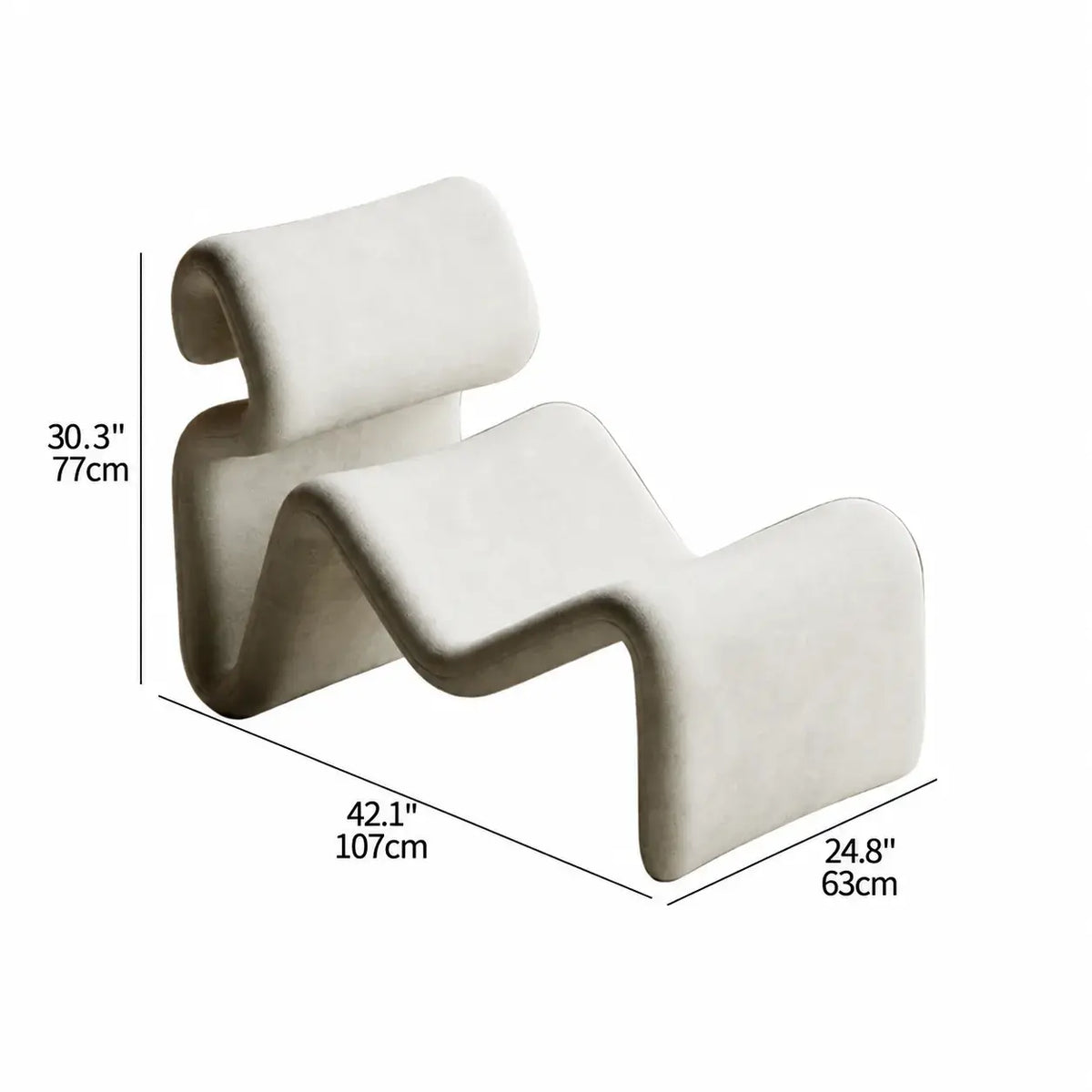 Sculptural Velvet Etcetera Chair and Ottoman for Reading Nooks