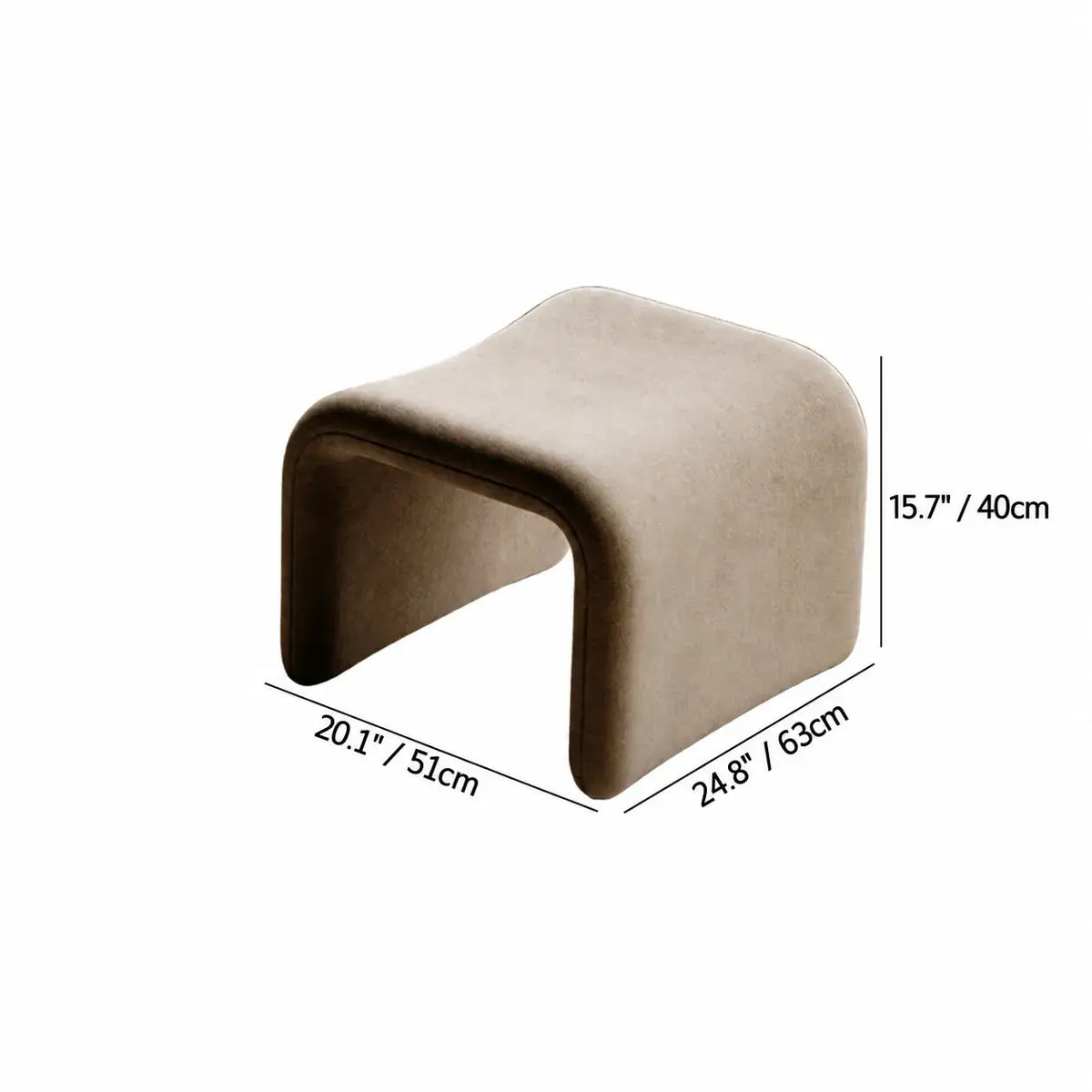Sculptural Velvet Etcetera Chair and Ottoman for Reading Nooks
