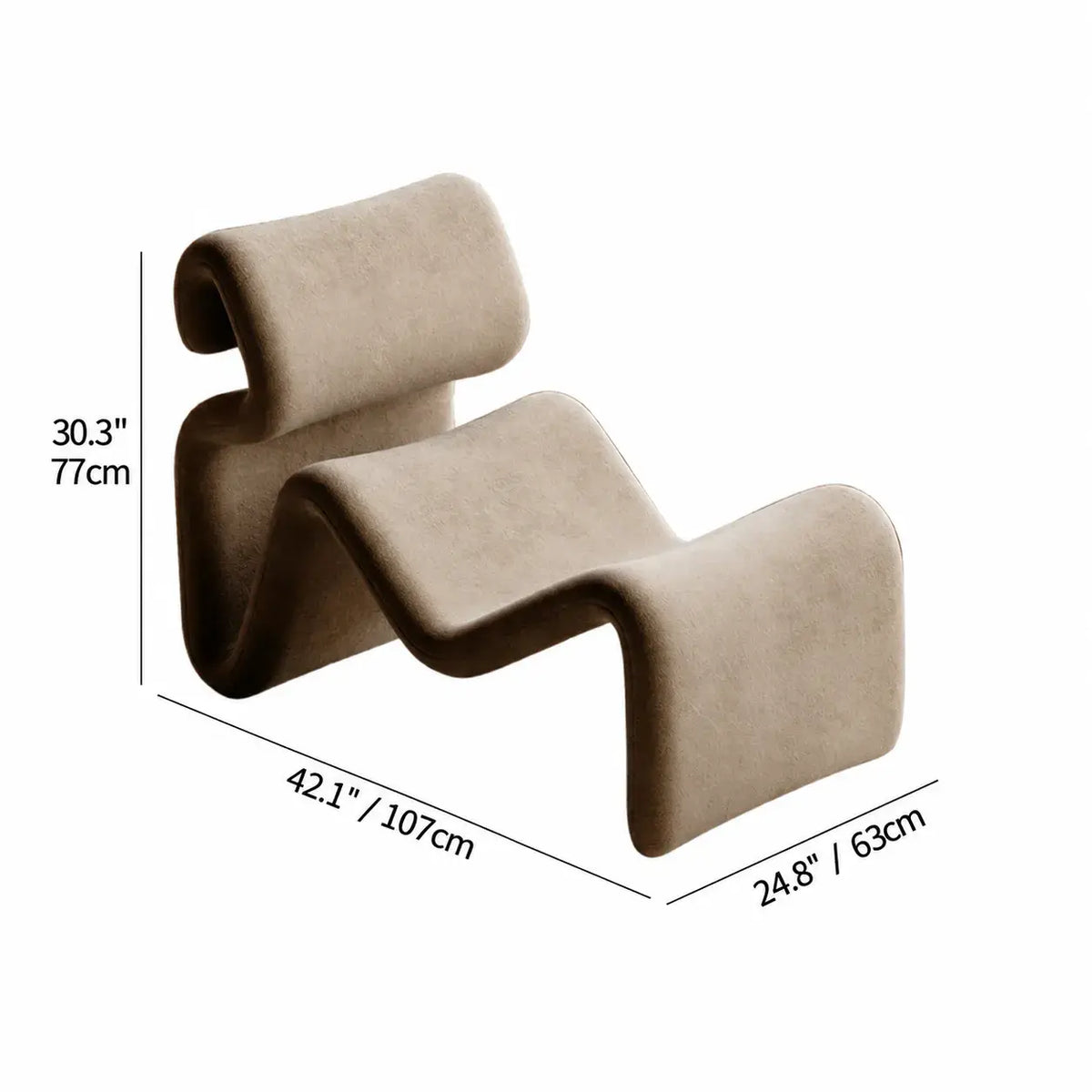 Sculptural Velvet Etcetera Chair and Ottoman for Reading Nooks