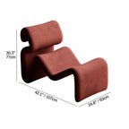 Sculptural Velvet Etcetera Chair and Ottoman for Reading Nooks