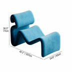 Sculptural Velvet Etcetera Chair and Ottoman for Reading Nooks