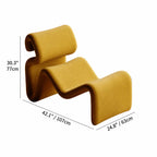 Sculptural Velvet Etcetera Chair and Ottoman for Reading Nooks Dimensions