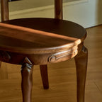 Sculptural Vintage Dining Chair with Heart Back and Hand-Carved Arms