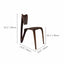 Sculptural Walnut Wood Accent Chair with Curved Back and Airy Silhouette Dimensions