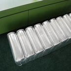 Sculptural Wave Bench in Metallic PU, Plush Multi-Use Accent Seating