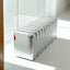 Sculptural Wave Bench in Metallic PU, Plush Multi-Use Accent Seating