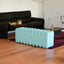 Sculptural Wave Bench in Soft PU Upholstery for Bedroom Dining