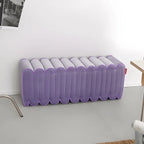 Sculptural Wave Bench in Velvet Dopamine Accent Seating