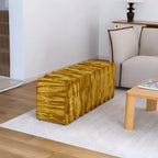 Sculptural Wave Bench in Velvet Dopamine Accent Seating