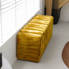 Sculptural Wave Bench in Velvet Dopamine Accent Seating