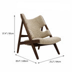 Sculptural Wood Frame Knitting Sheepskin Lounge Chair for Relaxed Living