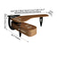 Sculptural Wooden Office Desk with Integrated Storage and Cable Management Dimensions