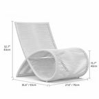 Sculptural Woven Outdoor Chair and Round Table Set, Nordic Patio Lounge