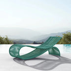 Sculptural Woven Outdoor Chair and Round Table Set, Nordic Patio Lounge