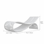Sculptural Woven Outdoor Chair and Round Table Set, Nordic Patio Lounge