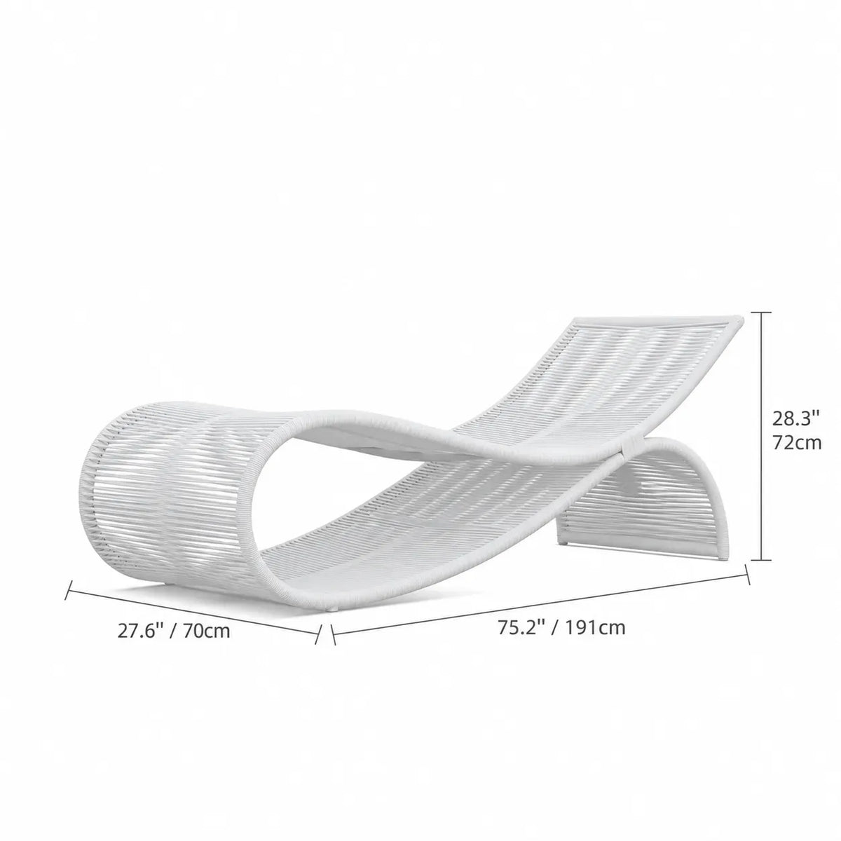 Sculptural Woven Outdoor Chair and Round Table Set, Nordic Patio Lounge