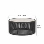 Sculptural Woven Outdoor Chair and Round Table Set, Nordic Patio Lounge Dimensions