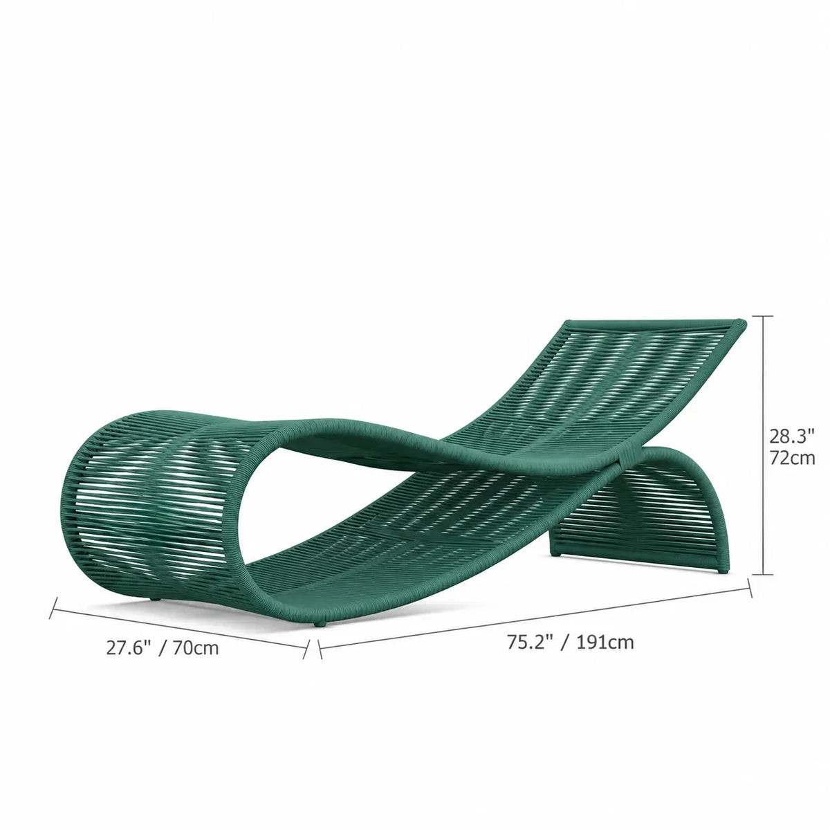 Sculptural Woven Outdoor Chair and Round Table Set, Nordic Patio Lounge Dimensions