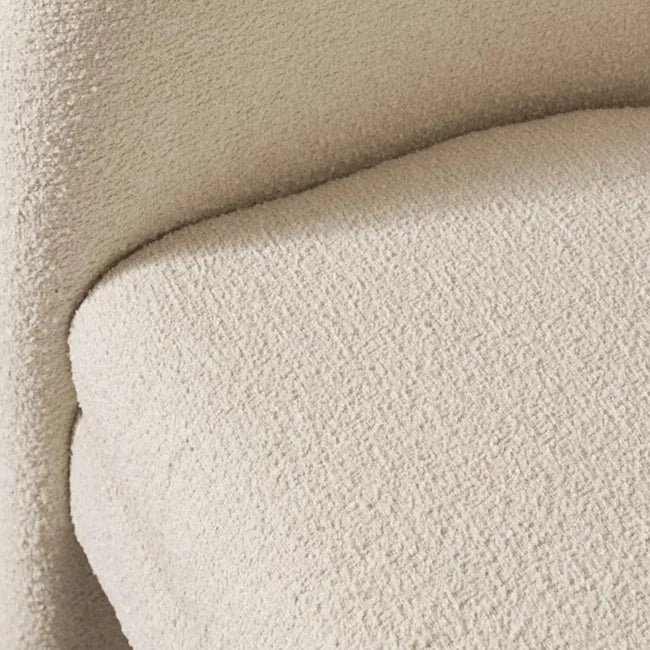 Sculptural Wraparound Accent Chair in Soft Green Linen Blend