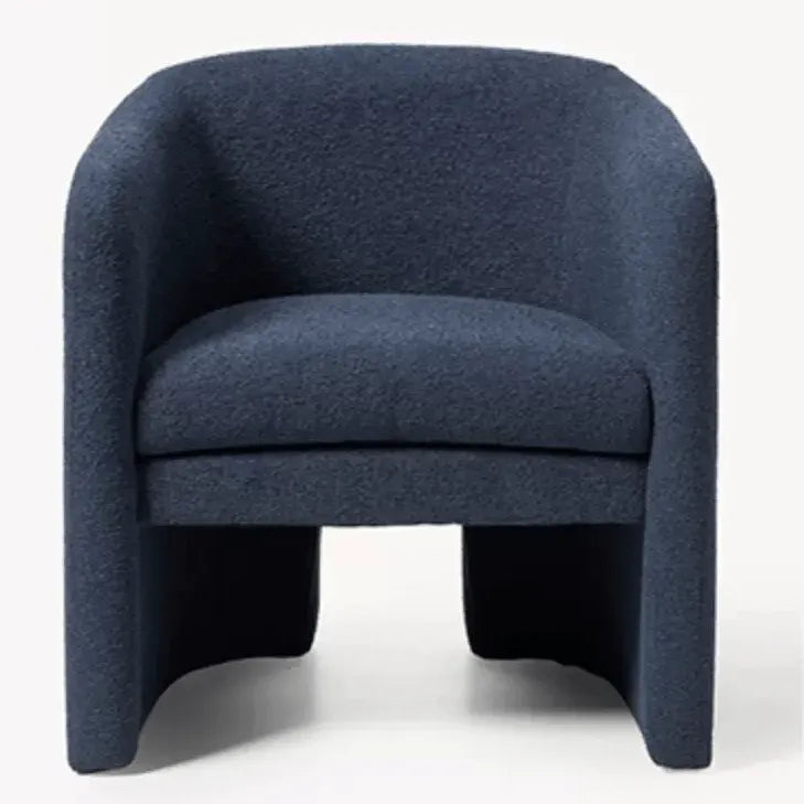 Sculptural Wraparound Accent Chair in Soft Green Linen Blend