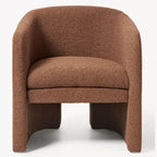 Sculptural Wraparound Accent Chair in Soft Green Linen Blend