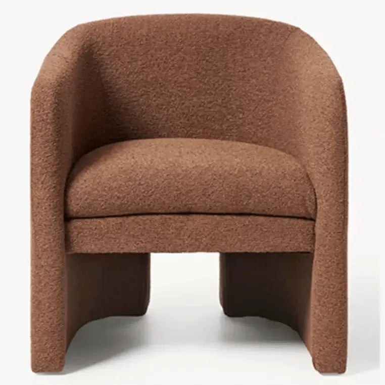 Sculptural Wraparound Accent Chair in Soft Green Linen Blend