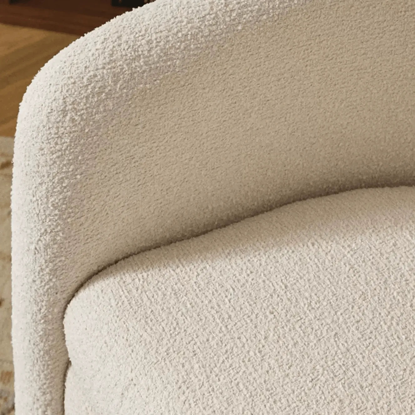 Sculptural Wraparound Accent Chair in Soft Green Linen Blend