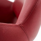 Sculptural Wraparound Dining Chair in Leather and Carbon Steel