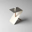 Sculptural Z-Frame Stainless Steel Side Table with Rounded Edge Detail Main Product Image