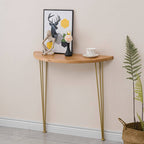 Semi Circle Console Table With Hairpin Legs - Modern Minimalist