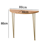 Semi Circle Console Table With Hairpin Legs - Modern Minimalist