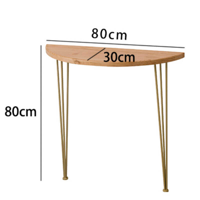 Semi Circle Console Table With Hairpin Legs - Modern Minimalist