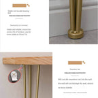 Semi Circle Console Table With Hairpin Legs - Modern Minimalist
