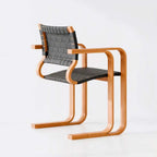 Set Of 2 Black/Red/White Cantilever Armchairs With Poplar Frame